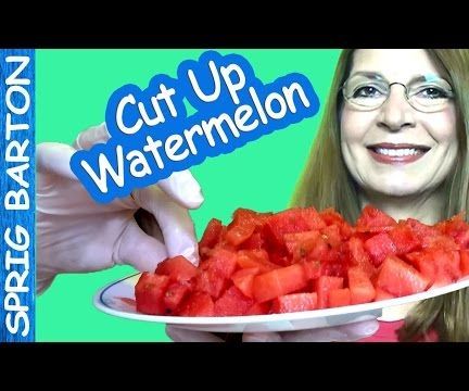 FASTEST WAY to CUT UP WATERMELON Into BITE-SIZED PIECES