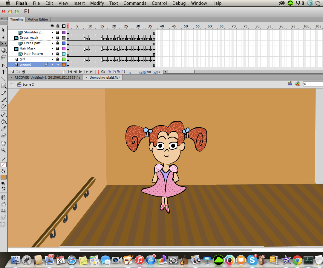 How to Create Unmoving Plaid ('Chowder Style') Animation in Flash CS6