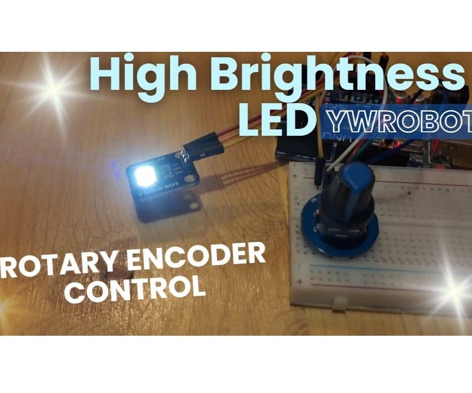 YwRobot High Brightness LED Control With Rotary Encoder | Arduino Visual Programming