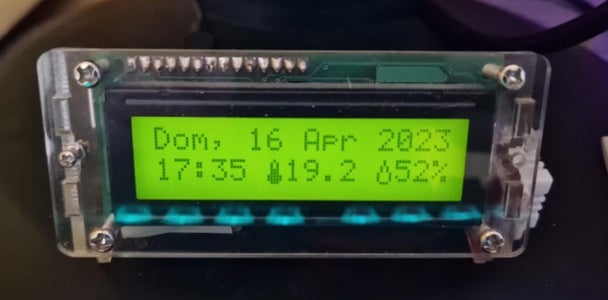 Date, Time, Thermo and Humidity Meter, Using Arduino Nano, LCD 16x2 ...