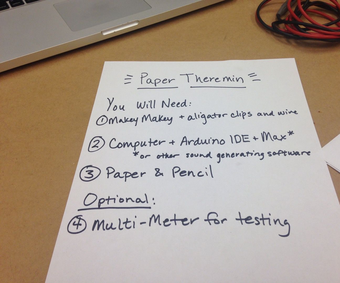 Makey Makey Paper Theremin
