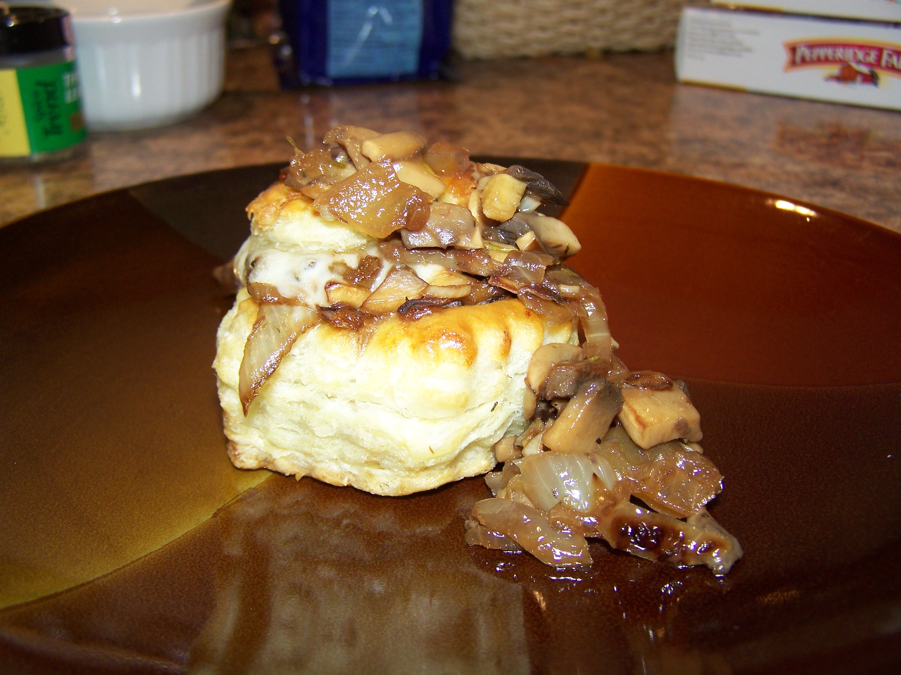 Caramelized Onion, Mushroom, & Swiss Tartlets