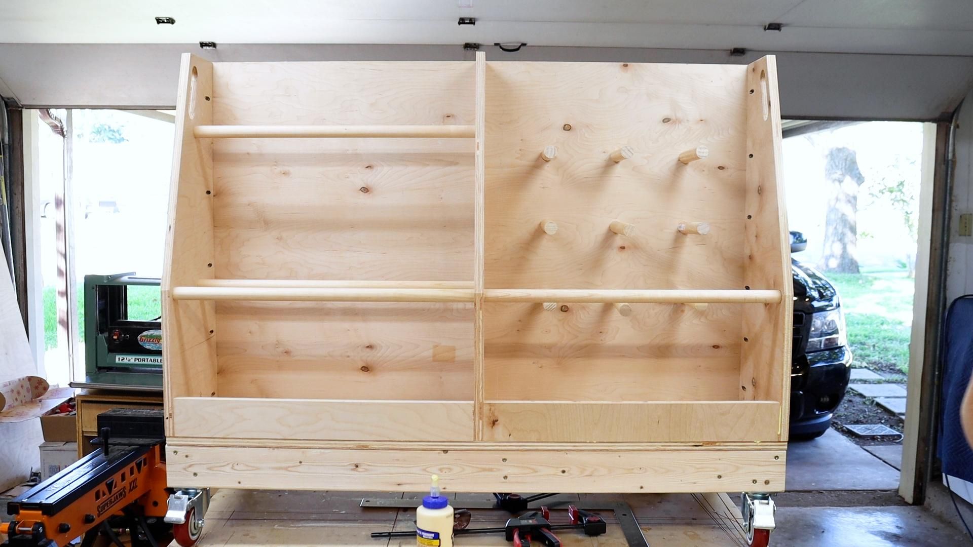 DIY Mobile Plywood and Lumber Storage Cart | Only 1 Sheet of Plywood ...