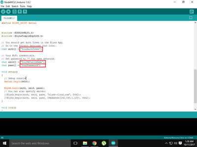 Uploading the Sketch to ESP8266