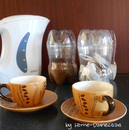 Plastic Bottles Make Great Tea, Sugar & Coffee Cannisters