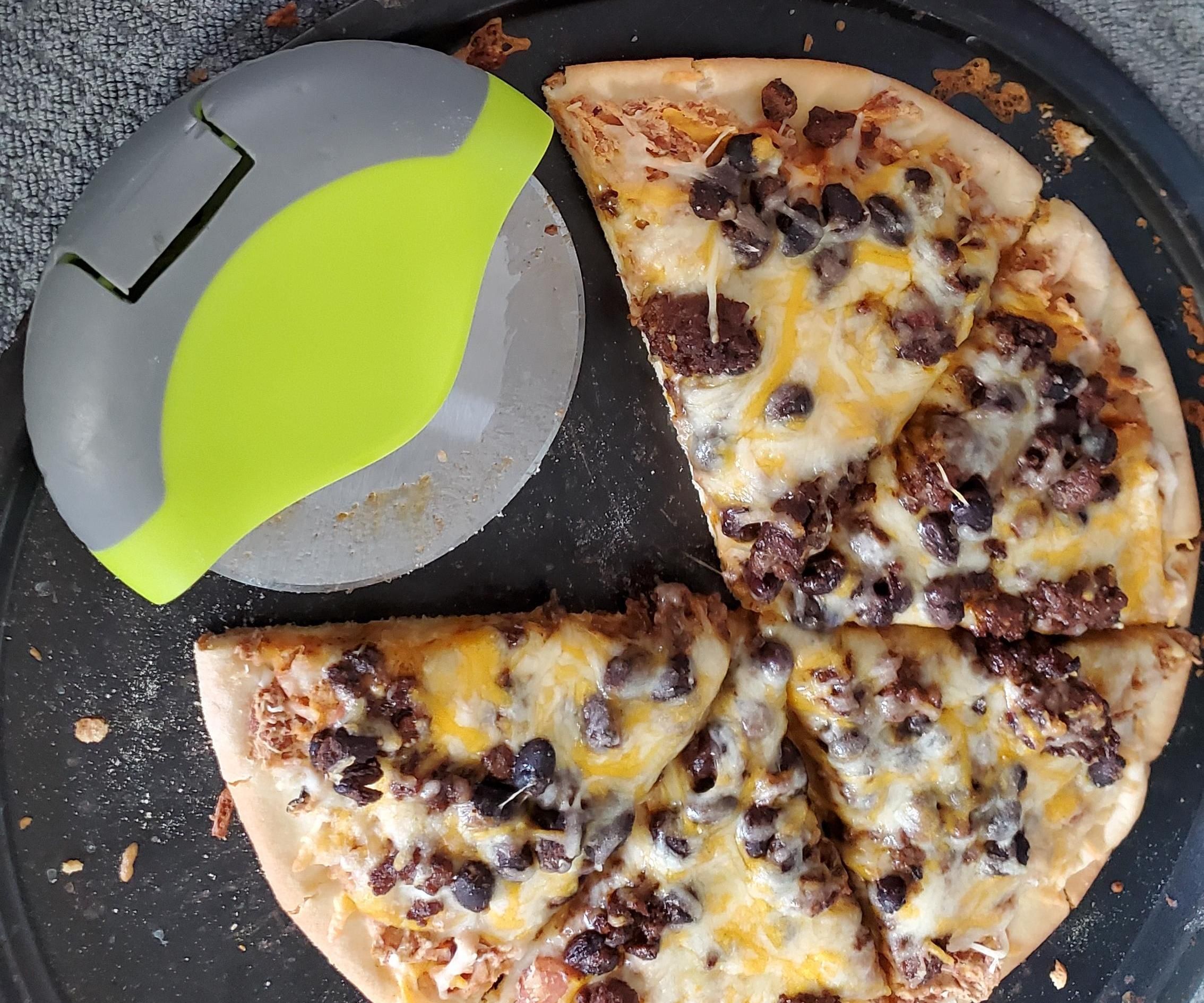 Taco Pizza Without Refried Beans.