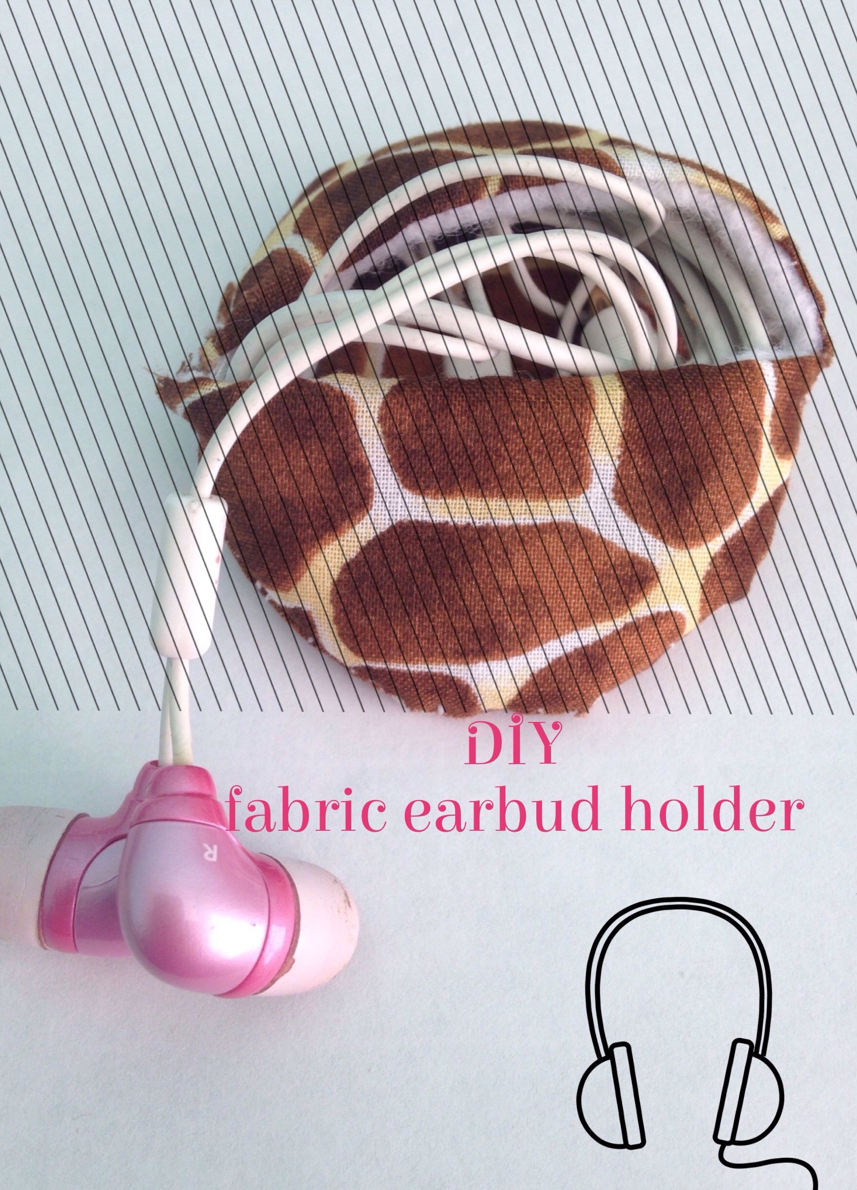 DIY Fabric Earbud Holder