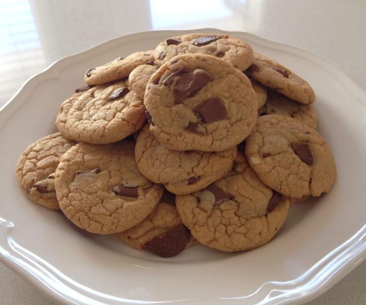 Soft and Chewy Choc Chip Cookies