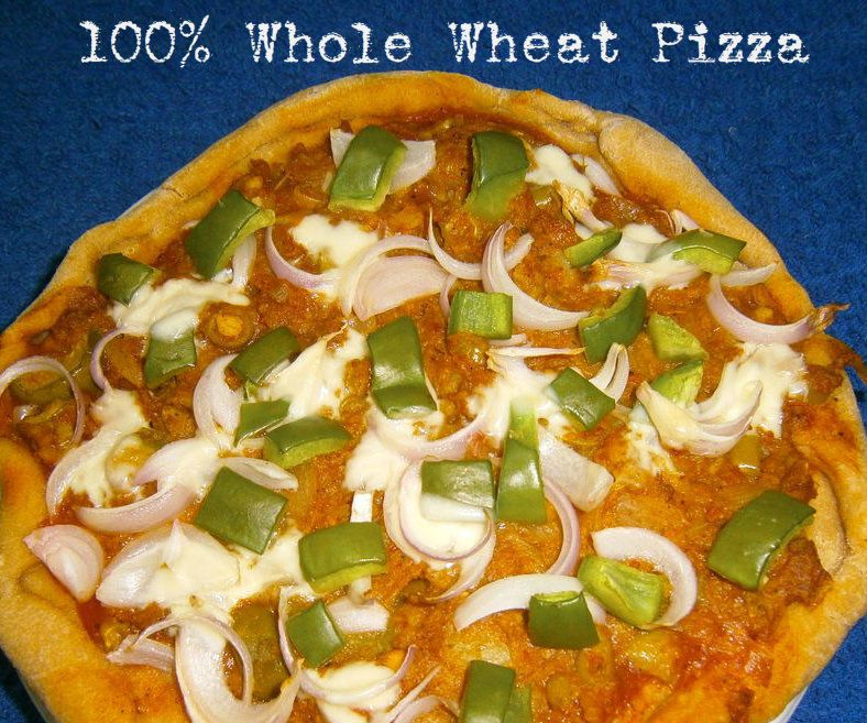 Whole Wheat Veggie Cottage Cheese Pizza 