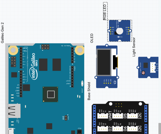 Intel Galileo Gen 2 Light Sensor With Seed Studio Starter Kit