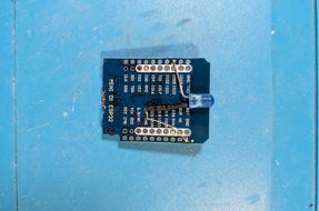 Option a - Blue Diodes/LEDs Center