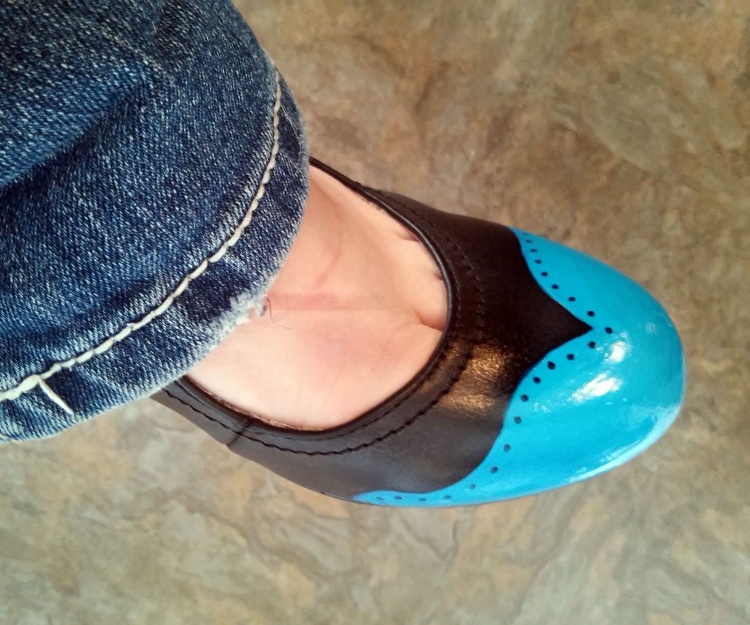 DIY Painted Wingtip Shoes
