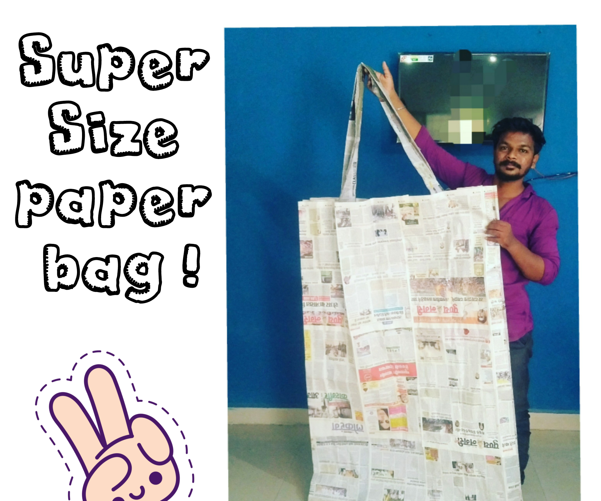 Supersize News Paper Bag 