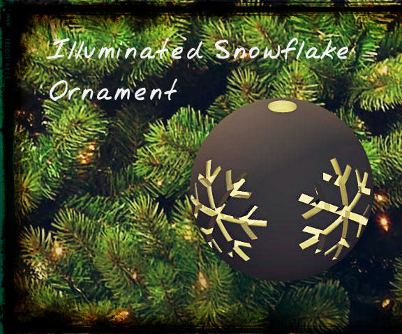 Illuminated Snowflake  Ornament 