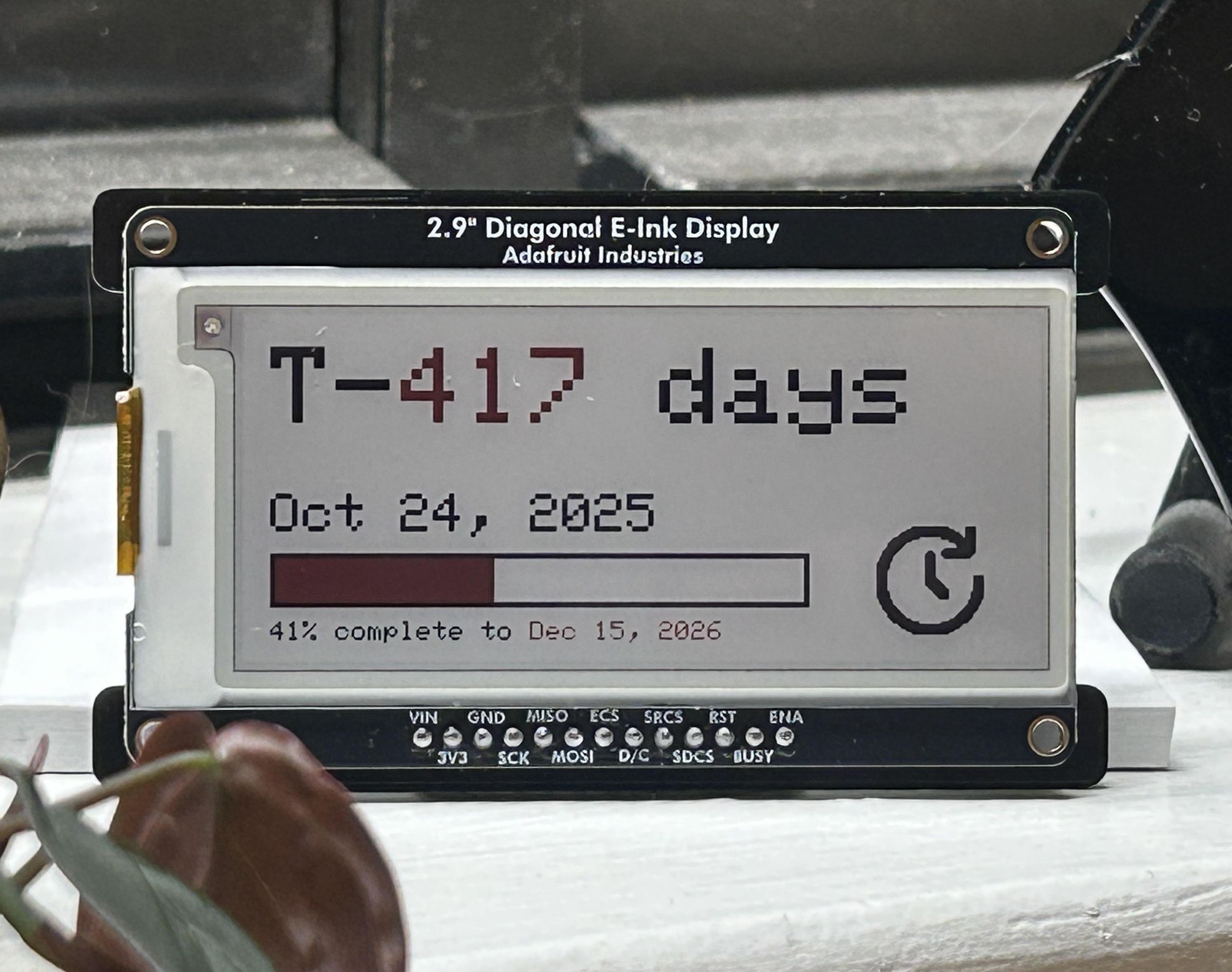 E-Ink-ternal Countdown Display