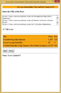 Automated Instructable Views and Favorites Checker