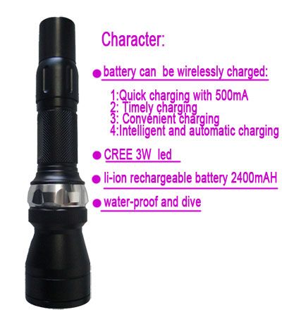 Wireless Charger Led Flashlight