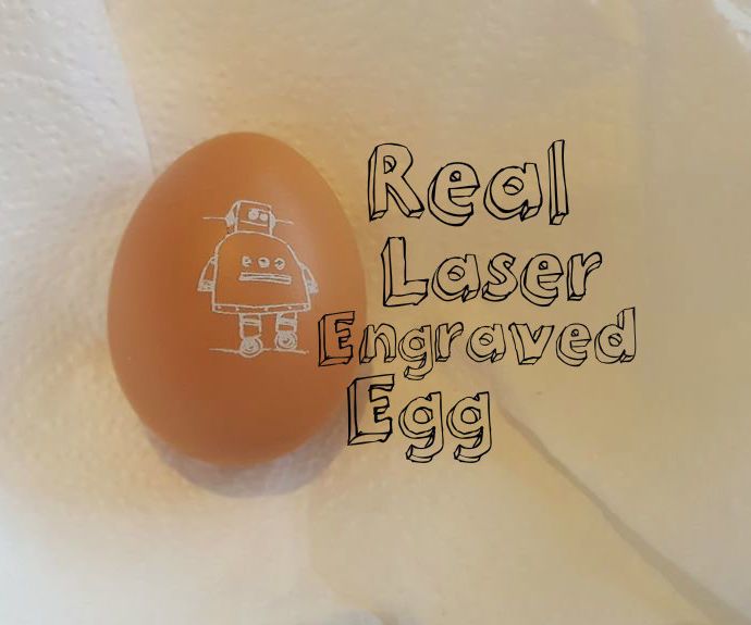 Real Laser Engraved Egg,