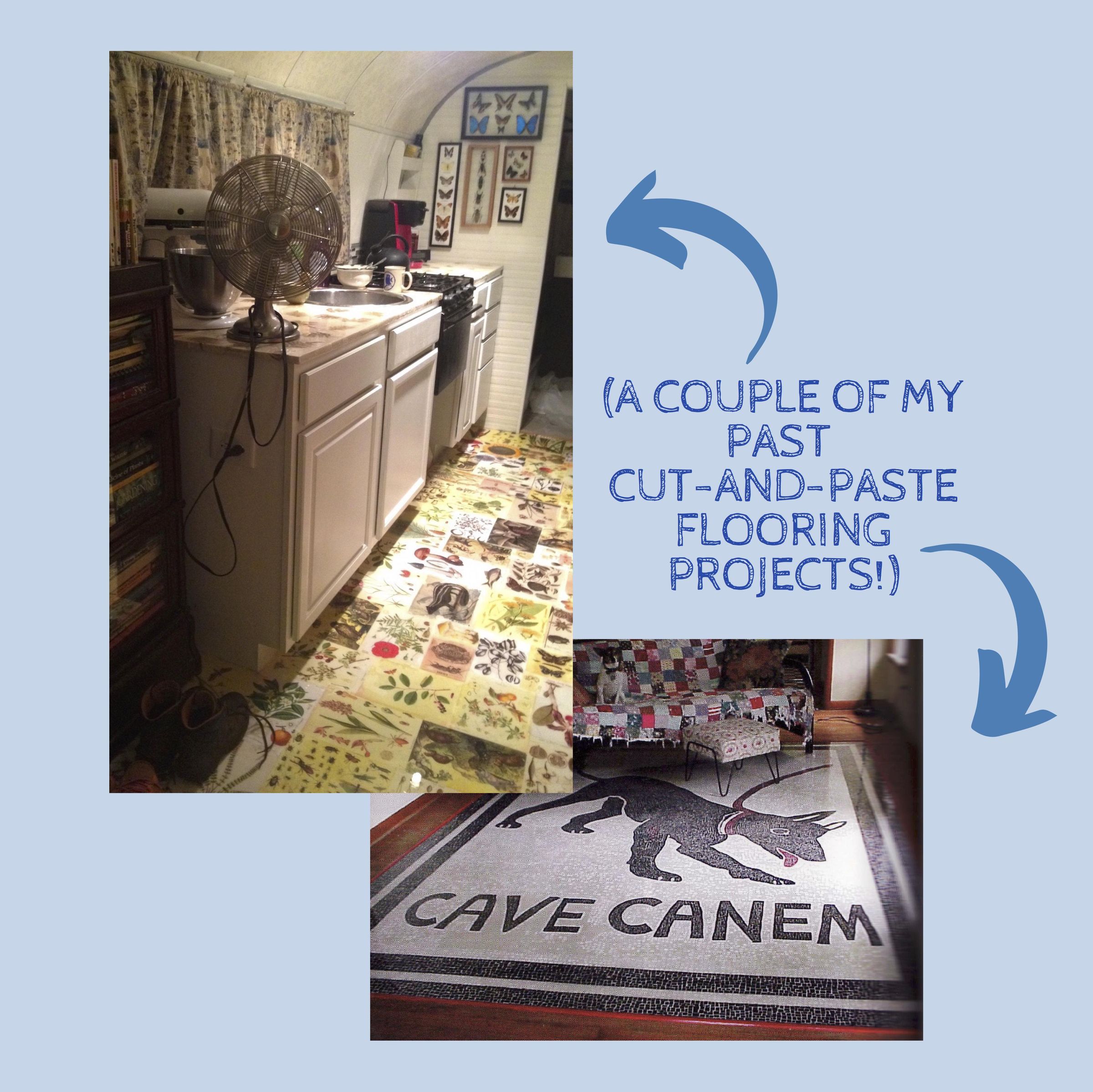 CutandPaste Floor Découpage Bathroom 7 Steps (with Pictures