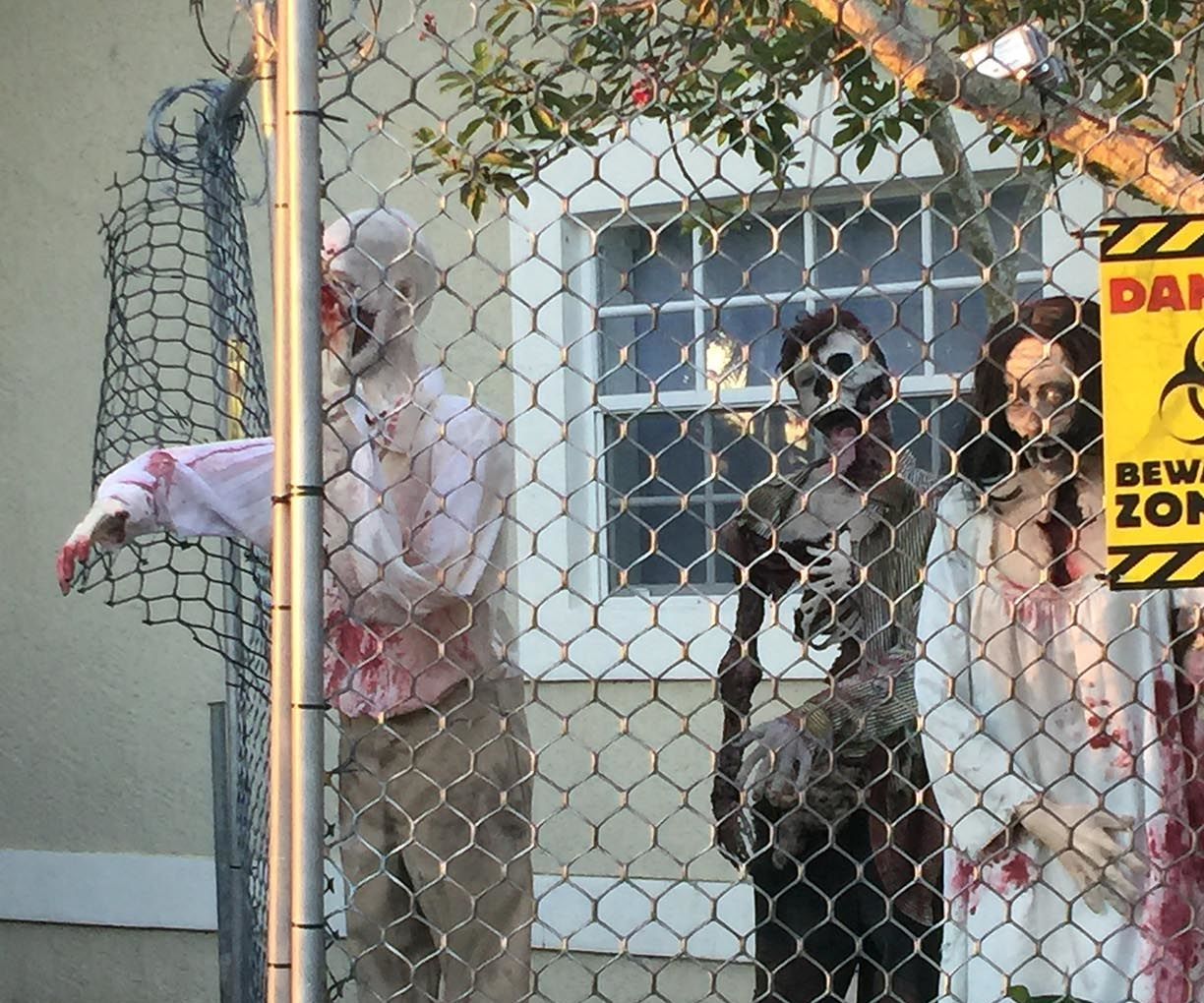 PVC Zombies and Fence Halloween Decoration