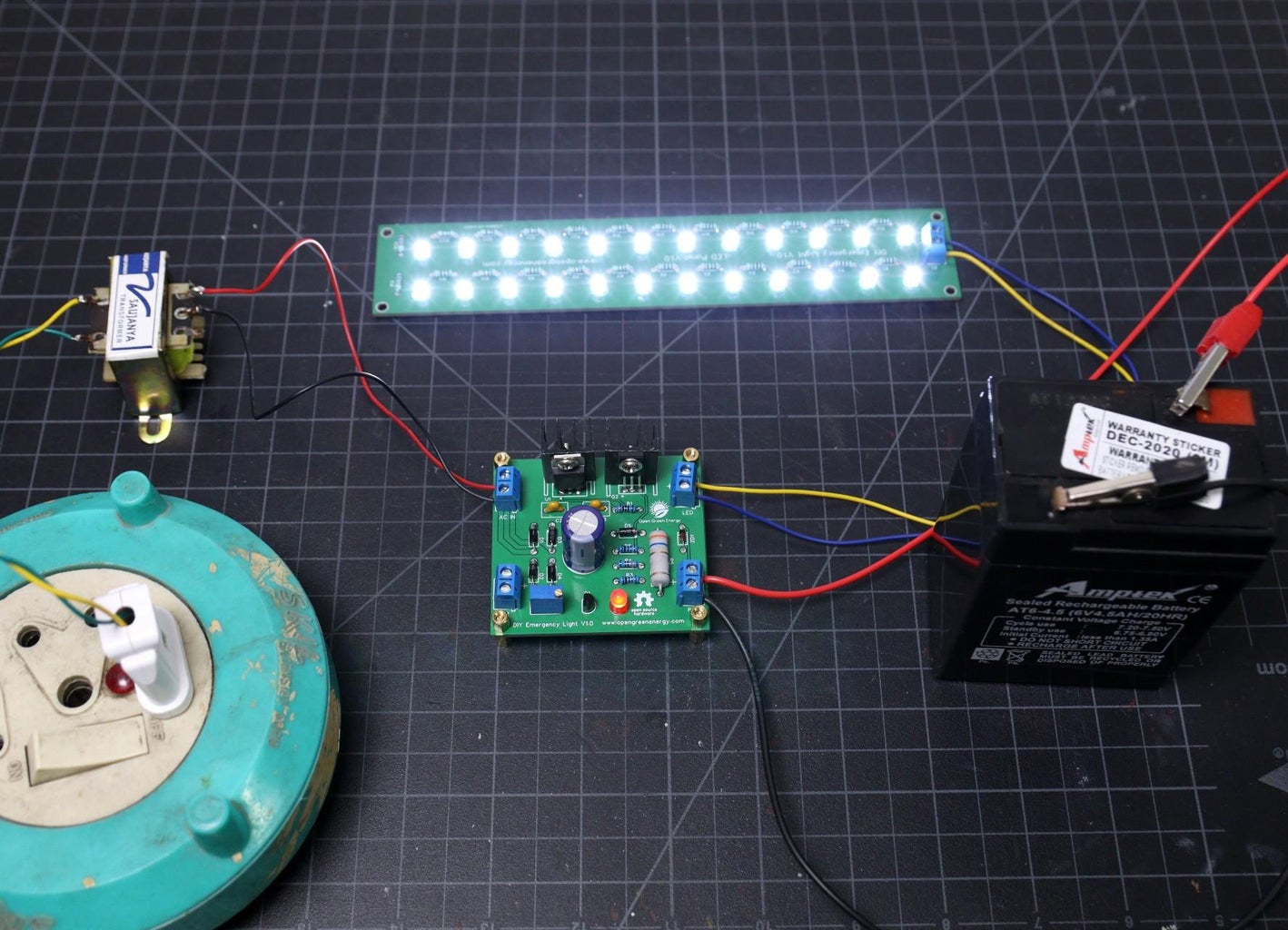 How to Make an Emergency Light : 12 Steps (with Pictures) Circuit Diagram