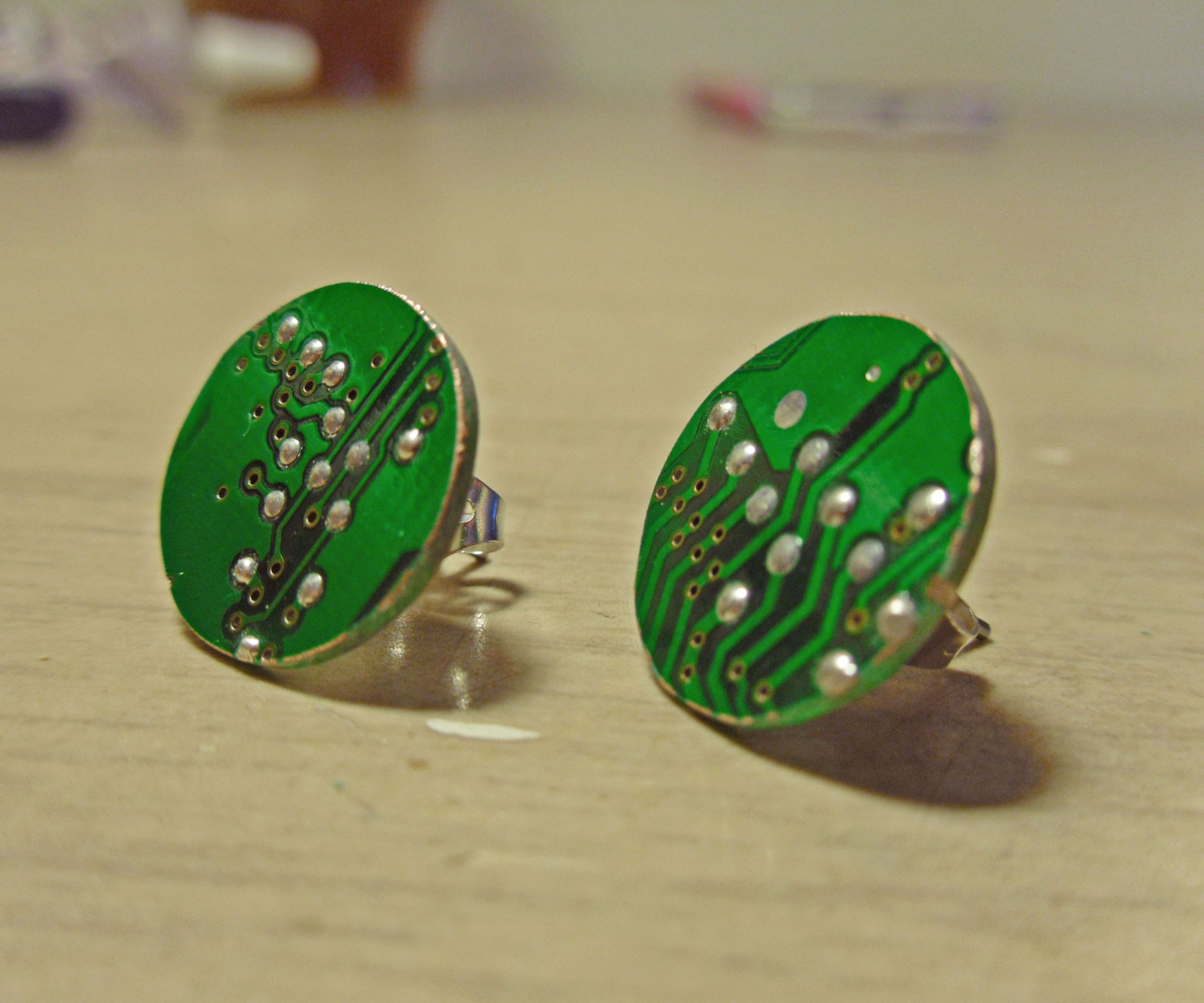 Circuit Board Earrings