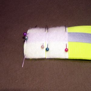 Sewing Armband Layers and Velcro Together