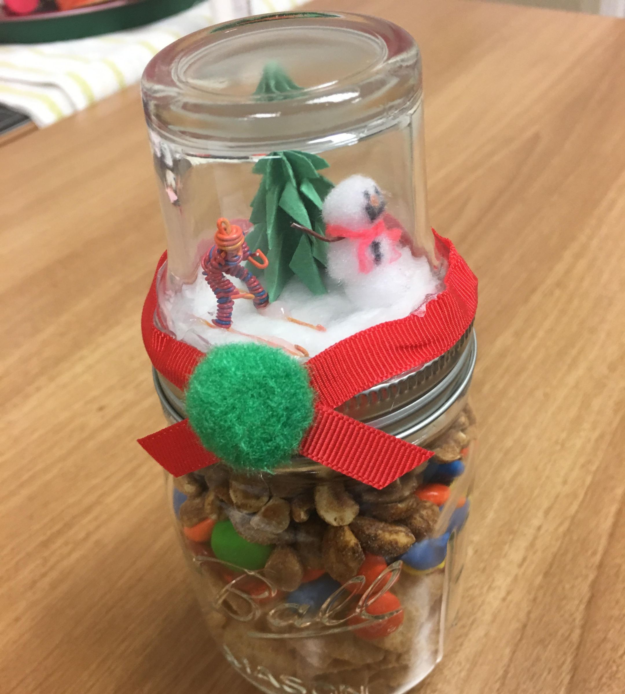 Faux Snow Globe Gift Jars