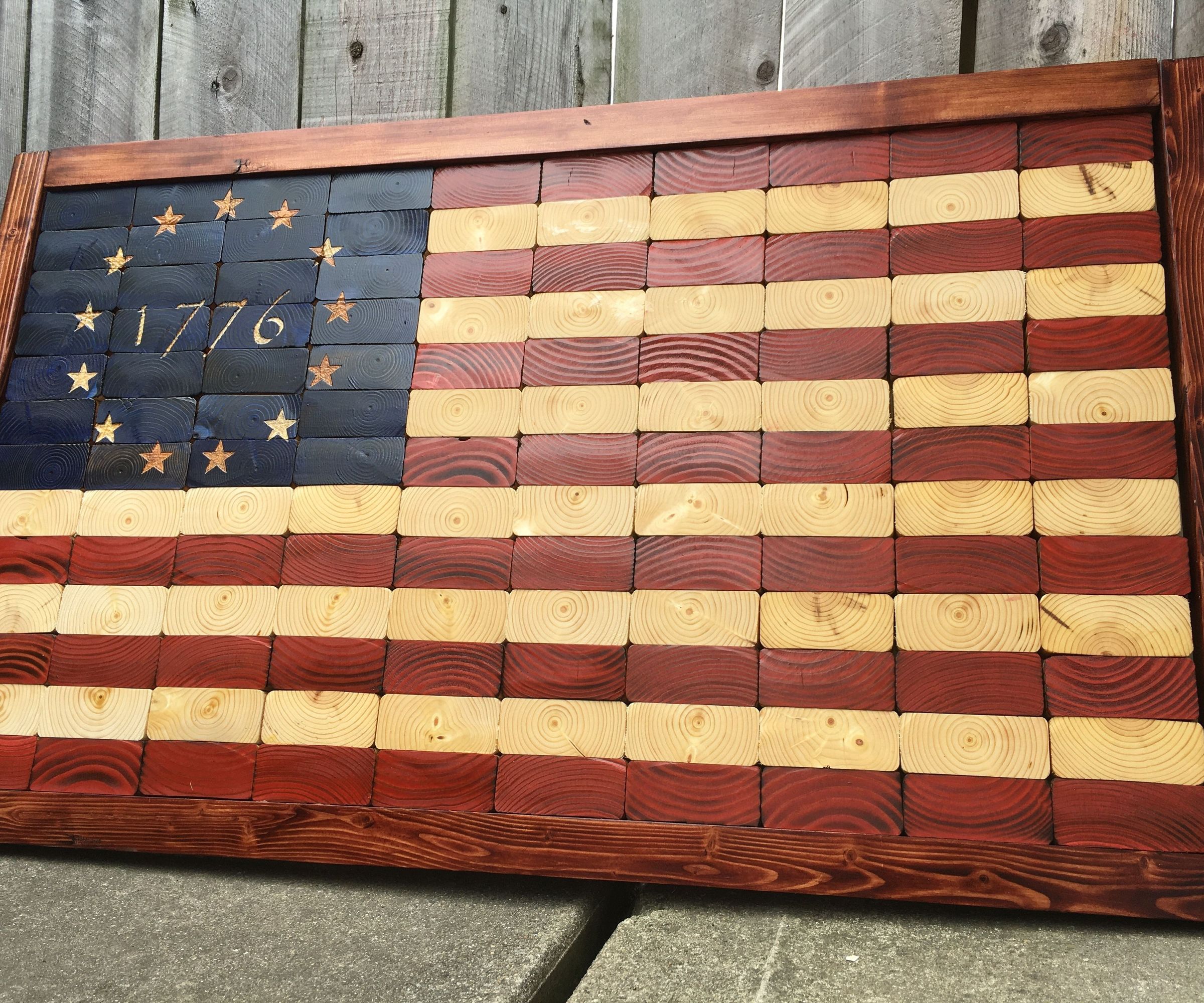 Easy - Scrap 2x4 End Grain Flag