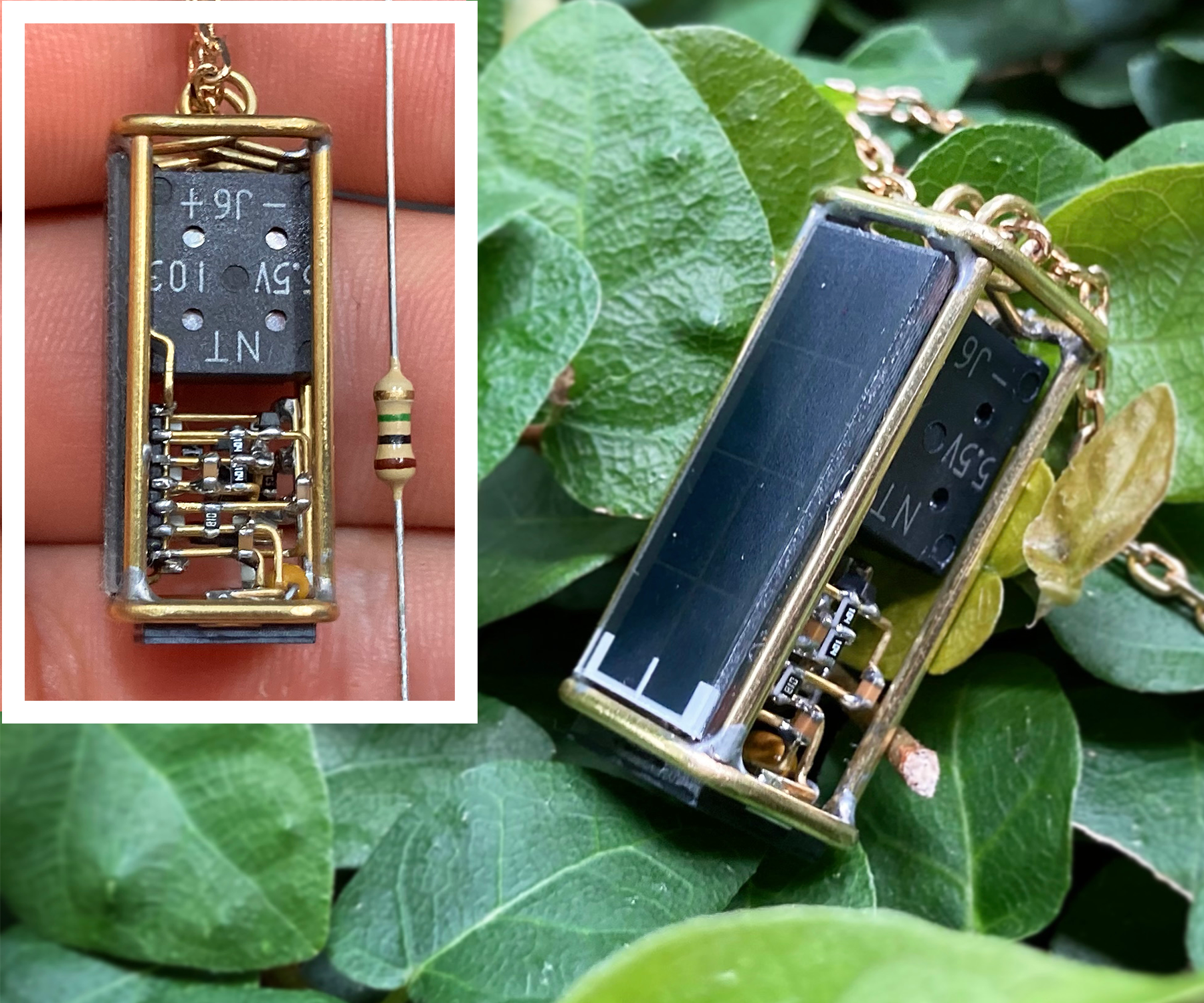 Free-Formed Solar Chirping Bird Pendant Using 0603 SMD Components (BEAM Electronics)