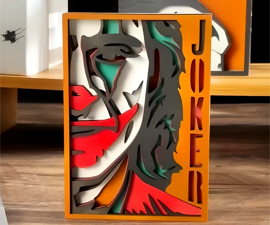 Joker Multilayered Art Laser Cut