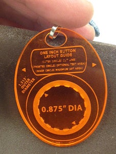A Handheld One Inch Button Template - I Made It at TechShop San Jose