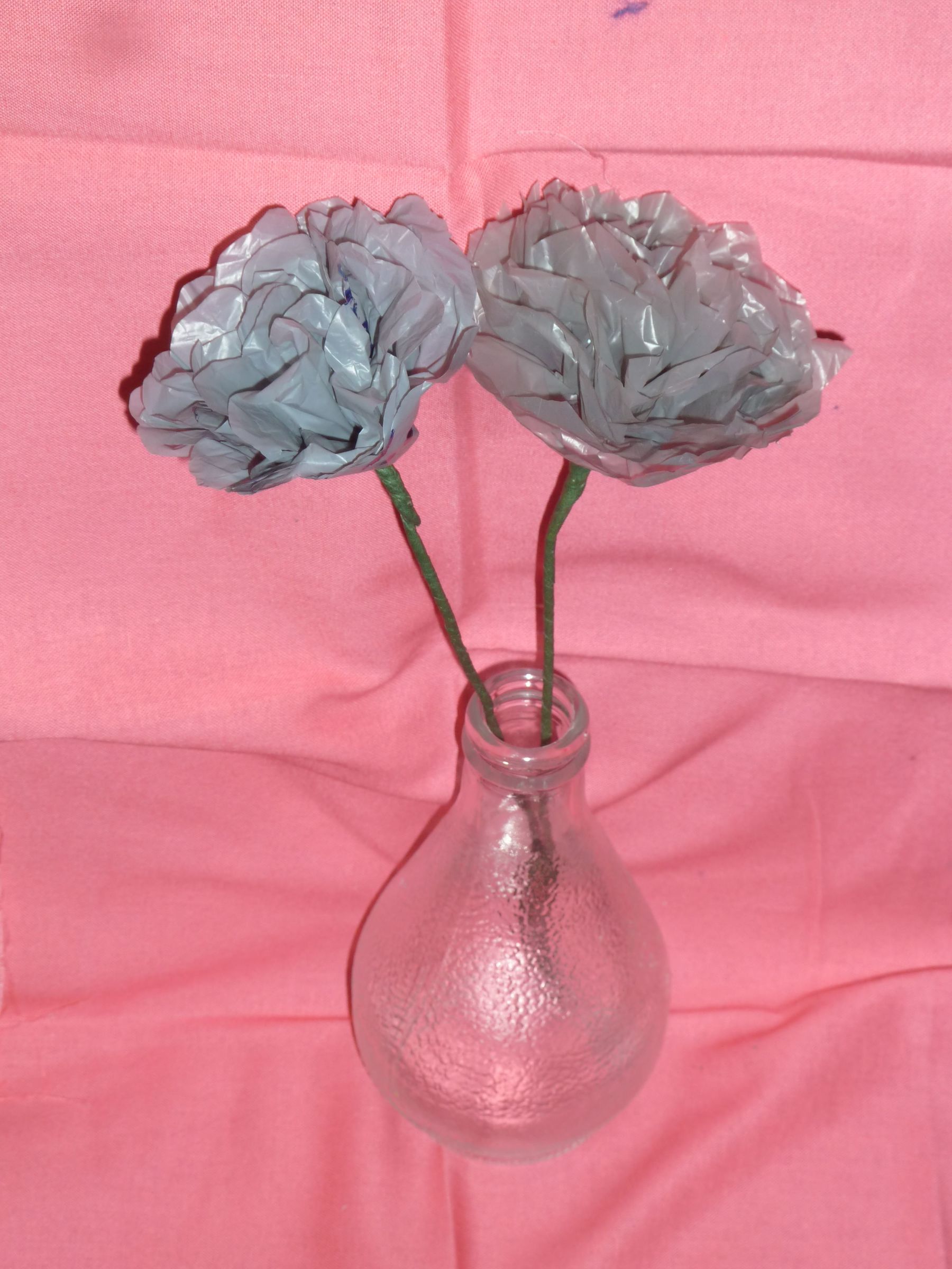 DIY Plastic Bag Flowers 3 Steps Instructables