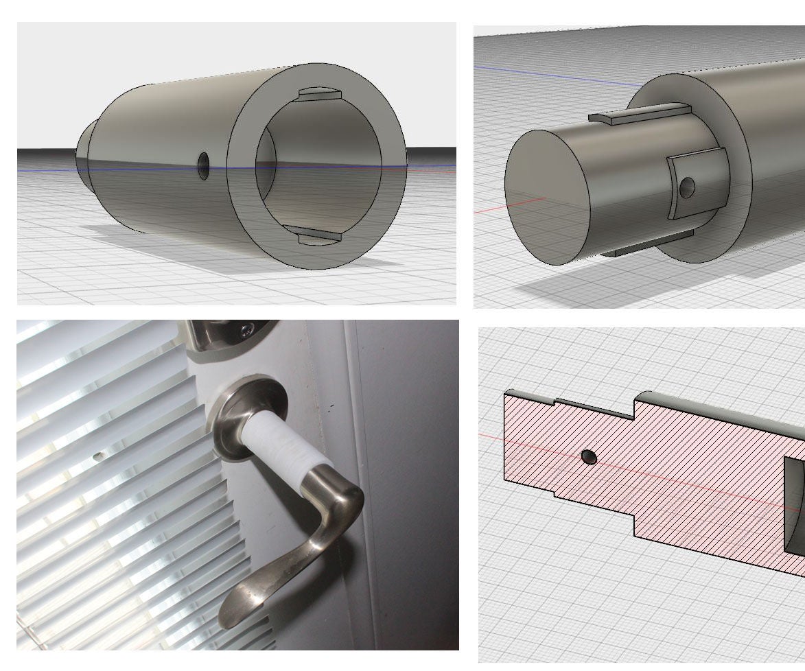 3d Printed Door Handle Extension in Fusion 360 3 Steps (with Pictures