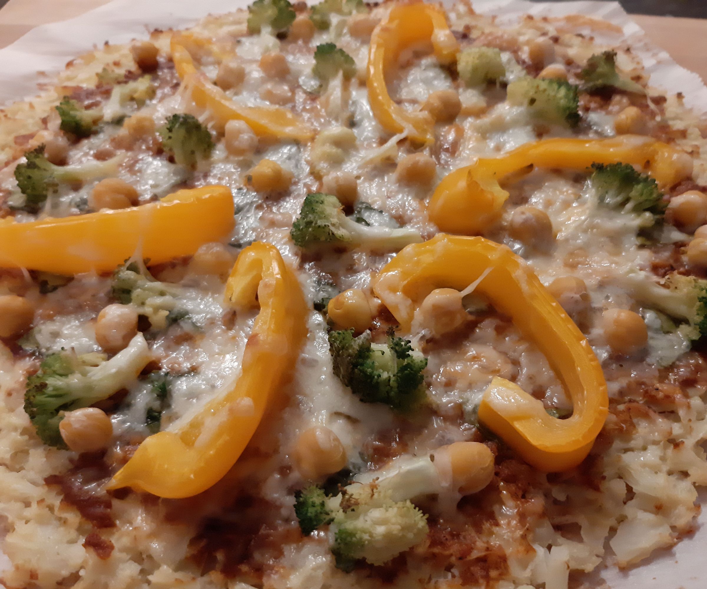 Curry Inspired Pizza With Cauliflower Crust