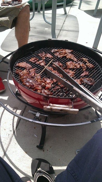 Reliable Patio Firepit and Grill for Grillin and Chillin!