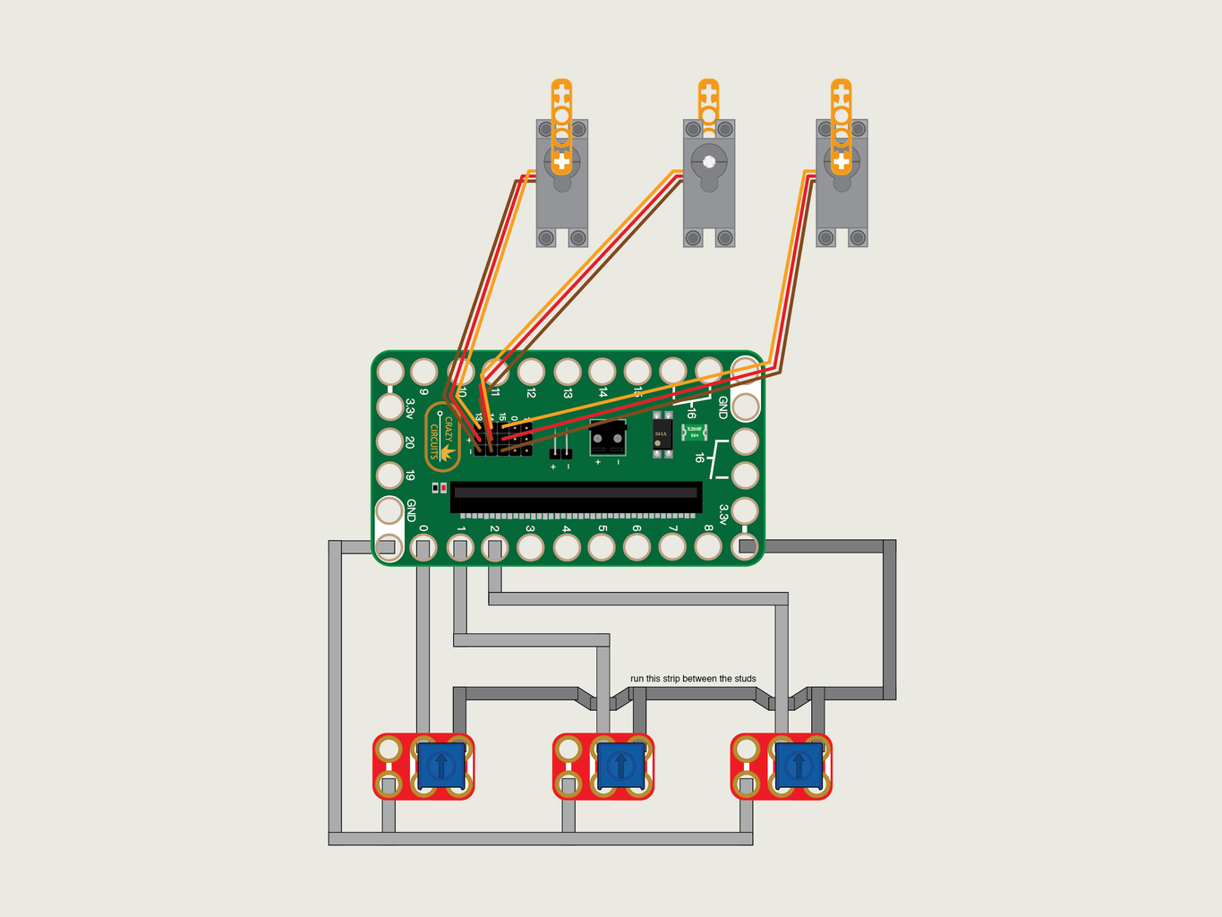 Robotic Hand With Micro:bit : 22 Steps (with Pictures) Circuit Diagram