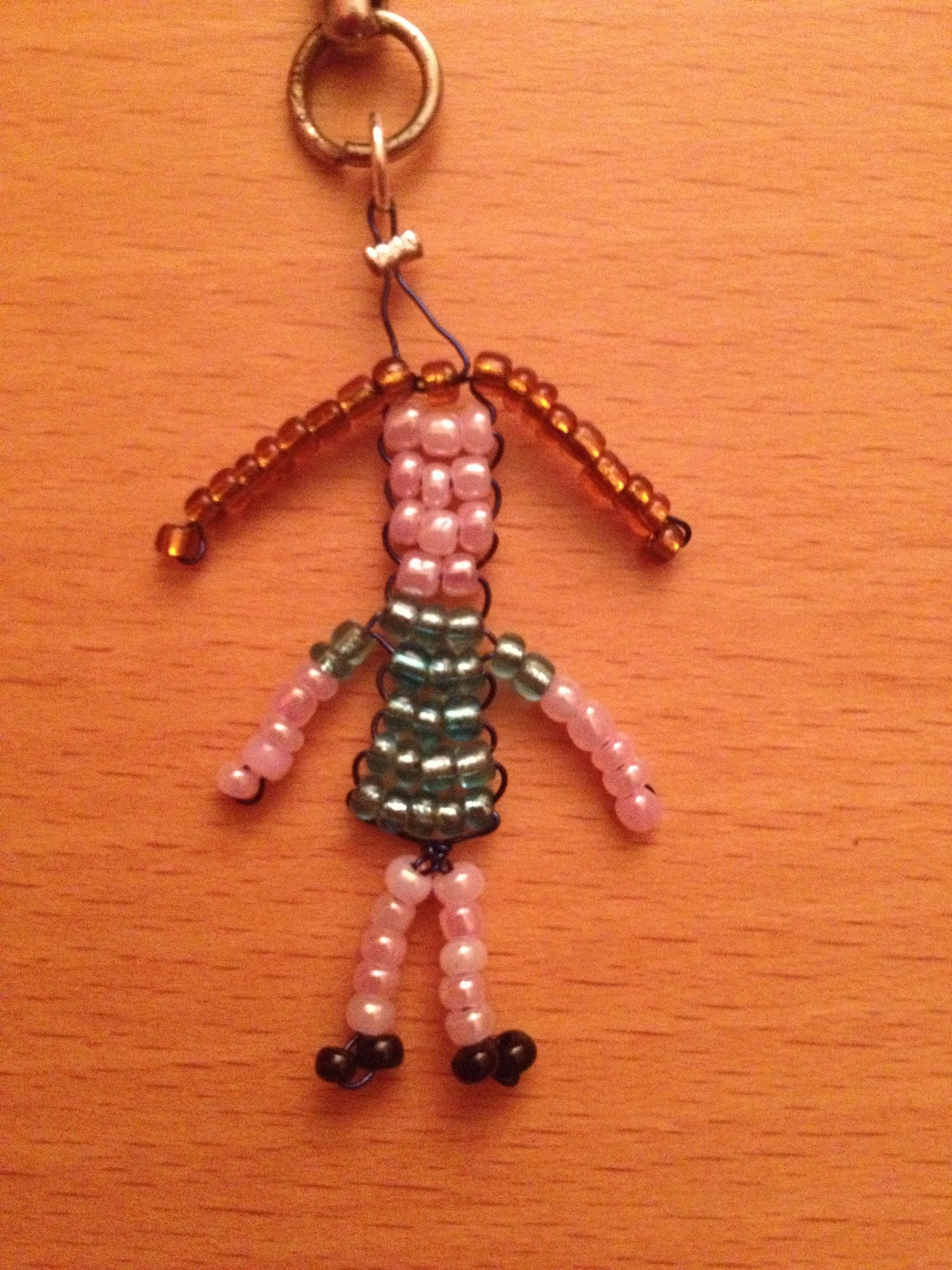 Beaded Girl Keyring