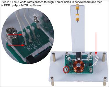 Fix PCB by 4pcs M3*6mm Screw