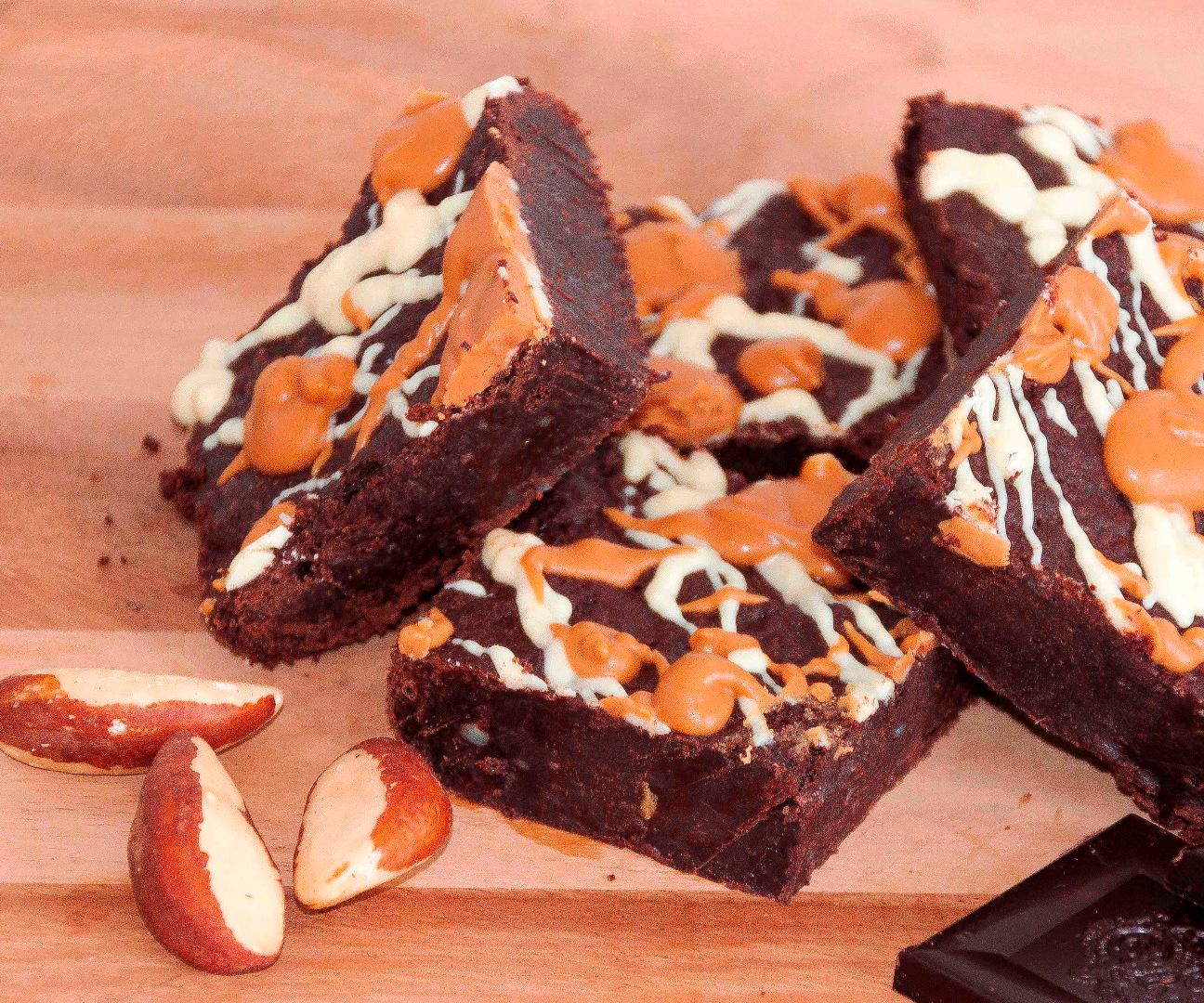  Flourless Dark Chocolate and Peanut Butter Brownies