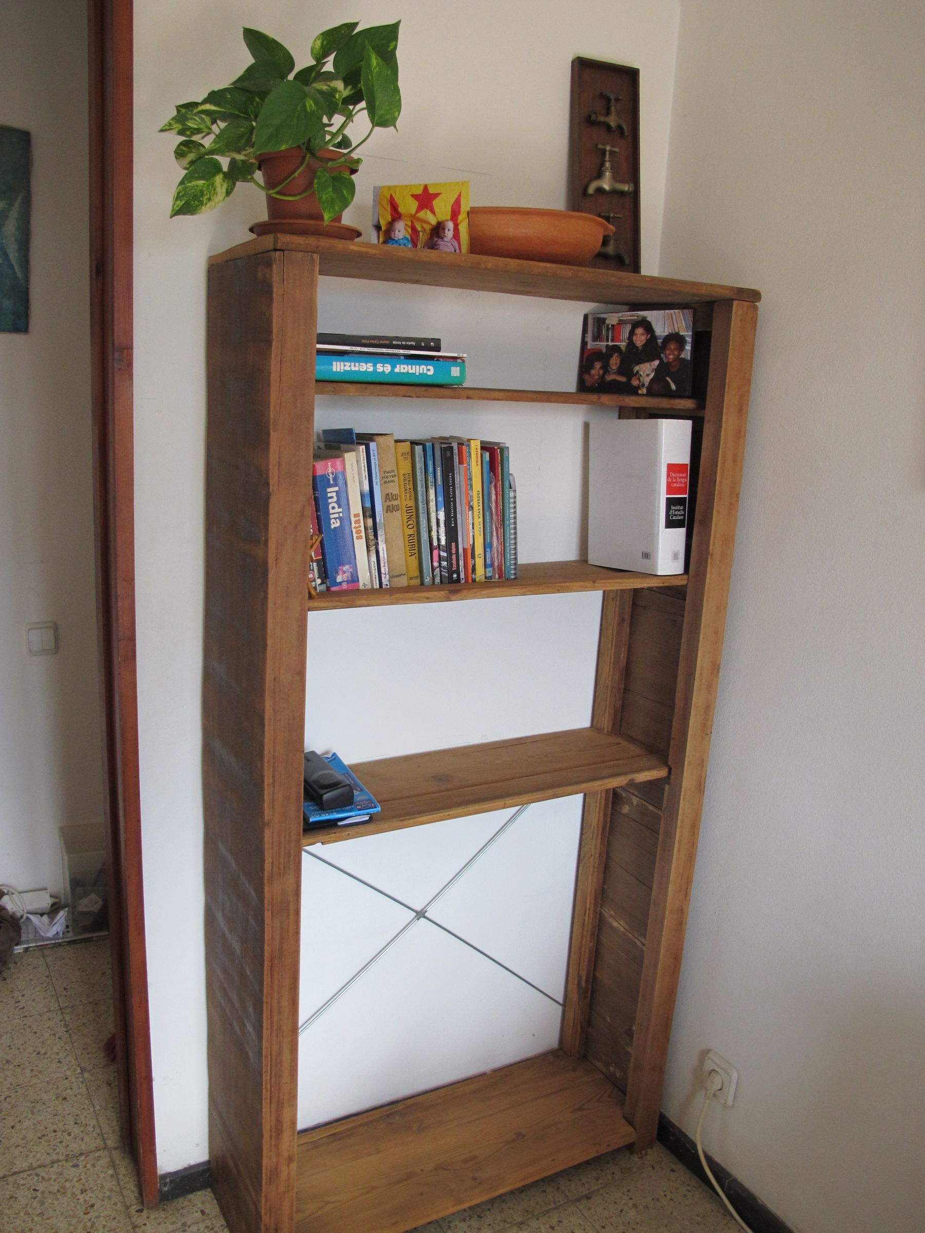 Recycled Wood Shelf of a Old Closet