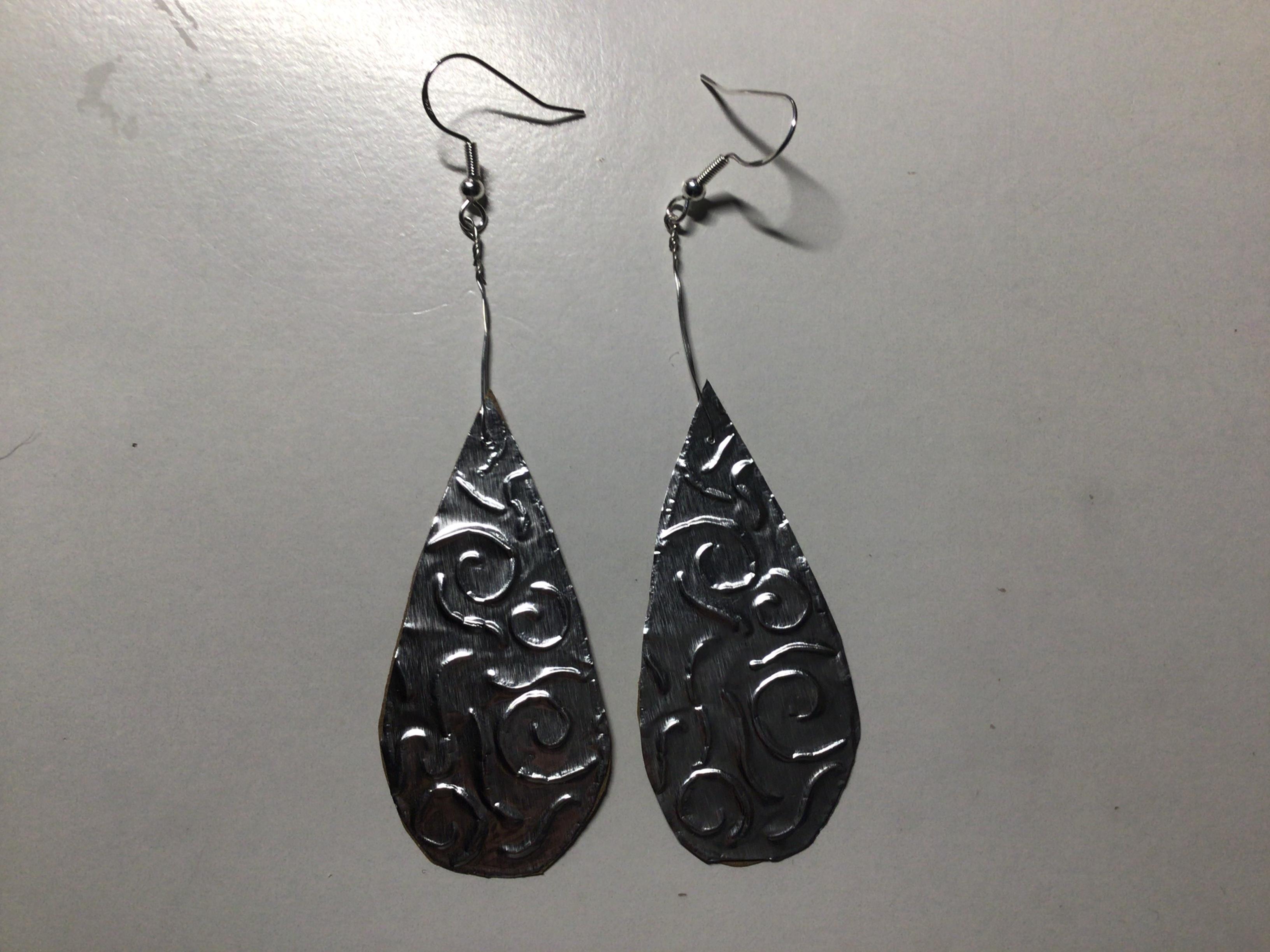 Embossed Tinfoil Earrings! 7 Steps (with Pictures) Instructables
