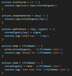 Code / Defining Actions