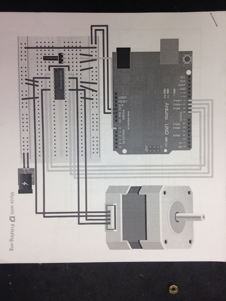 SIMPLEST Arduino Vertical Plotter : 4 Steps - Instructables