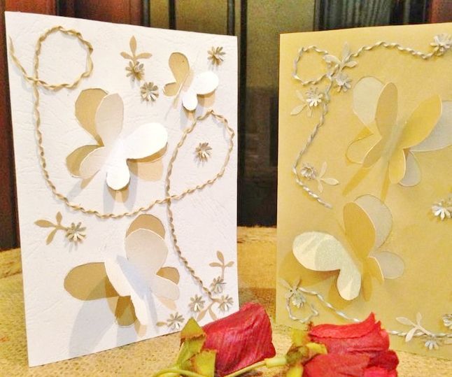 Elegant Butterfly Cut Out Card