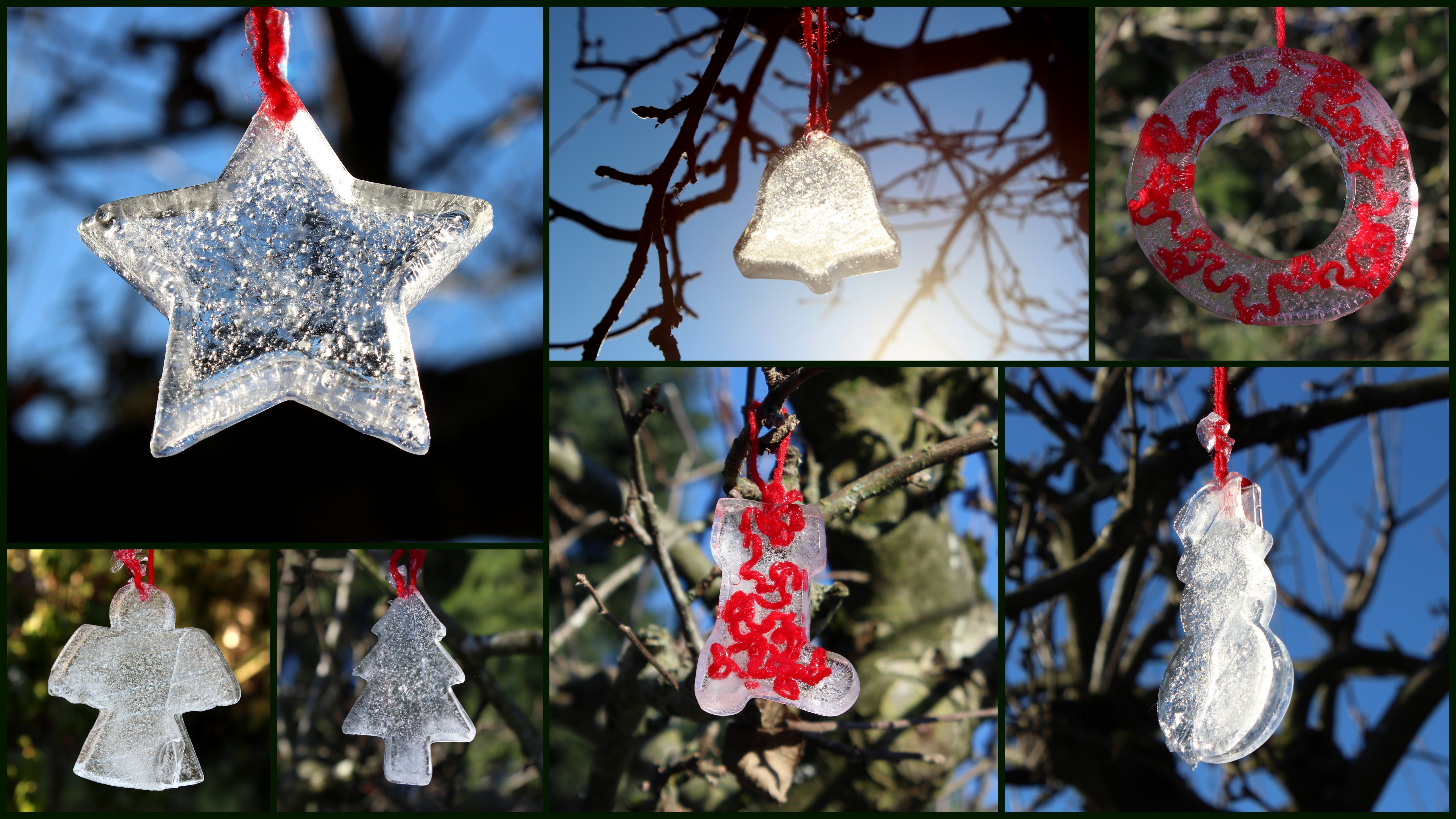 Ice Decorations for the Outdoors, Christmas or Any Winter Celebration.