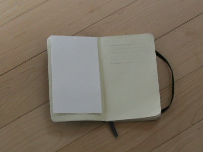 Line Up an Index Card With the Inside Front Cover