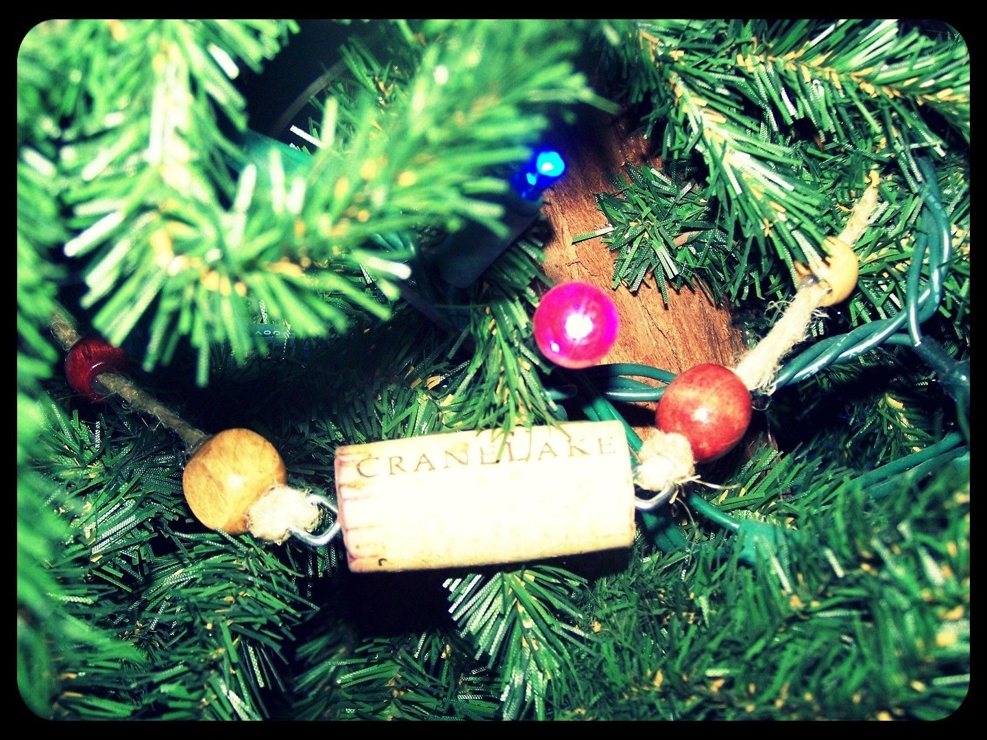 Wine Cork Christmas Tree Garland