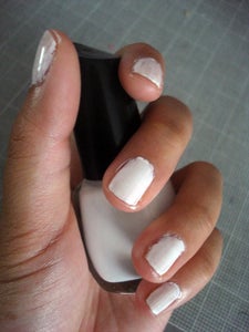 Apply White Nail Polish