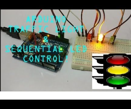 Arduino Traffic Light Simulator & Sequential LED Control